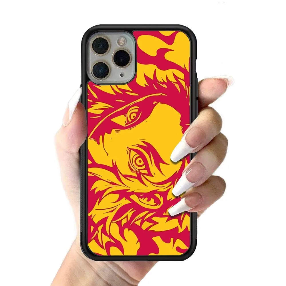 Demon Slayer Phone Case Silicone PC+TPU Case For IPhone 14 11 12 13 Pro Max 8 7 6 Plus X XR Hard Fundas
