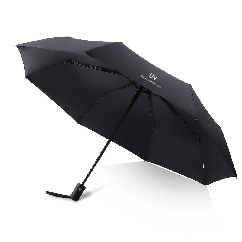 

Lightweight Three Fold Folding Umbrella Parasol Sun Protection Women's Rain Umbrella Portable Windproof Umbrella