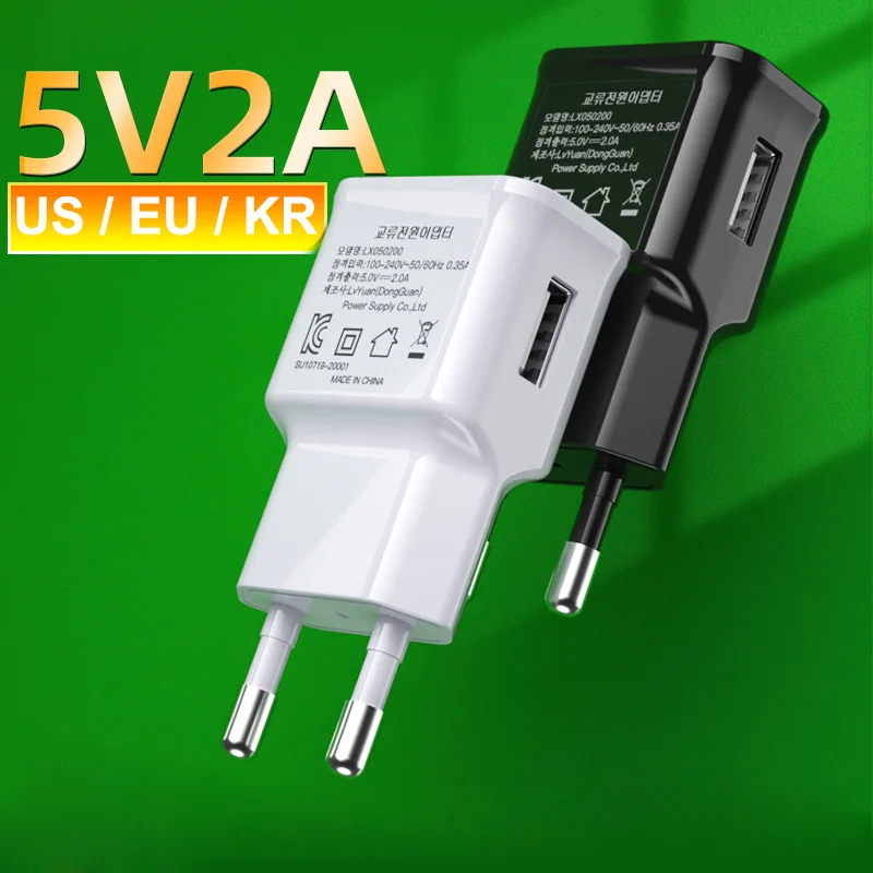 

EU/US/KR USB Charger DC 5V 2A/3A AC 100V-240V 50-60Hz Charger Adapter For Phone Charging