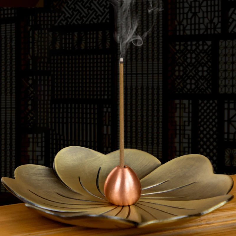 

Курильница для ароматерапии с листьями лотоса, лепестками, для дома и улицы