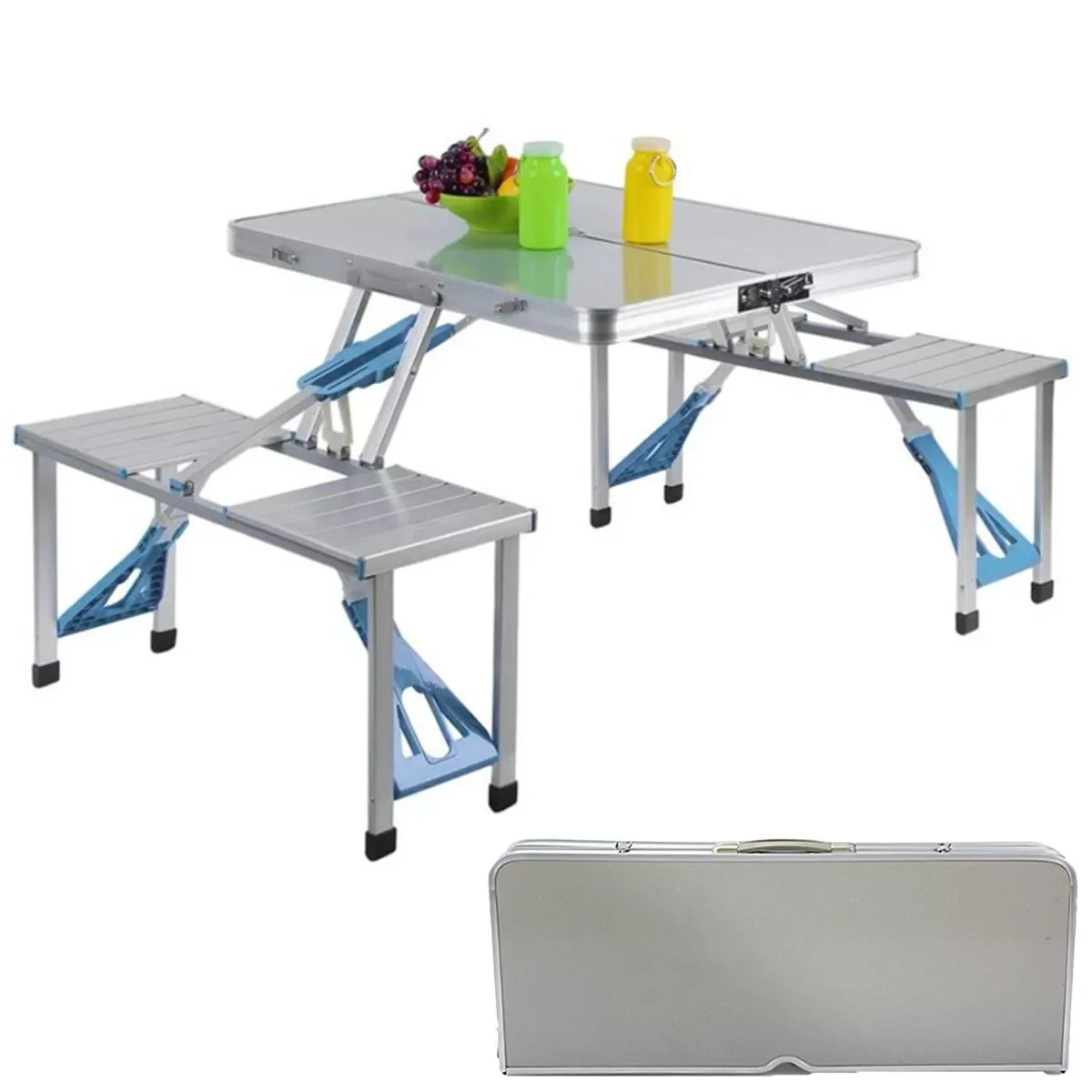 

Портативный складной стол для улицы, садовый комплект из алюминиевого сплава, водонепроницаемые прочные, для кемпинга, пикника, уличная меб...