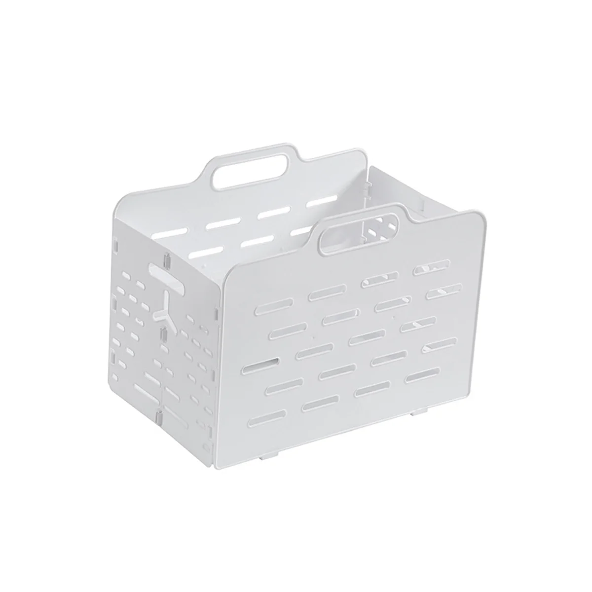 

Collapsible Storage Basket Modern Plastic Bins Crates with Handles, Foldable Laundry Hamper, Wall Mounted Basket