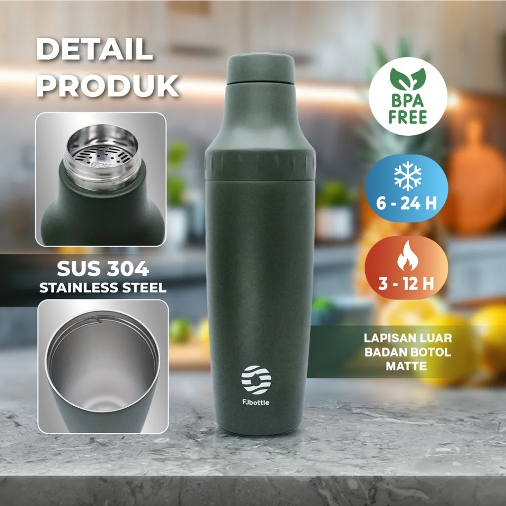 Шейкер коктейльный из нержавеющей стали 950 мл