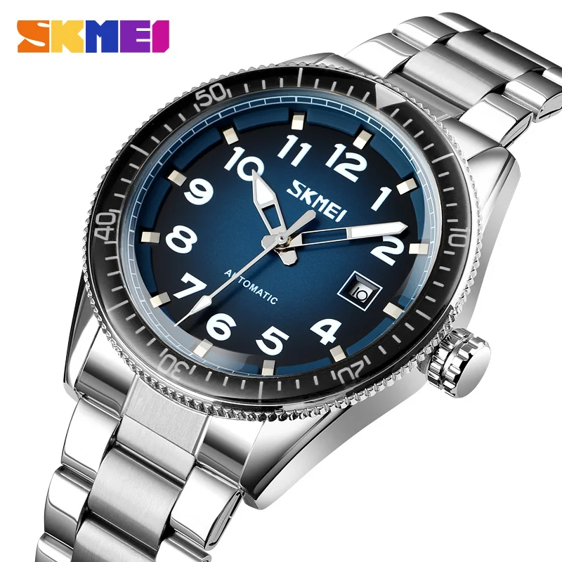

SKMEI Automatic Watch Men Luxury Mechanical Watches Stainless Steel Original Brand Watches Date Display Clock Montre Homme 9232