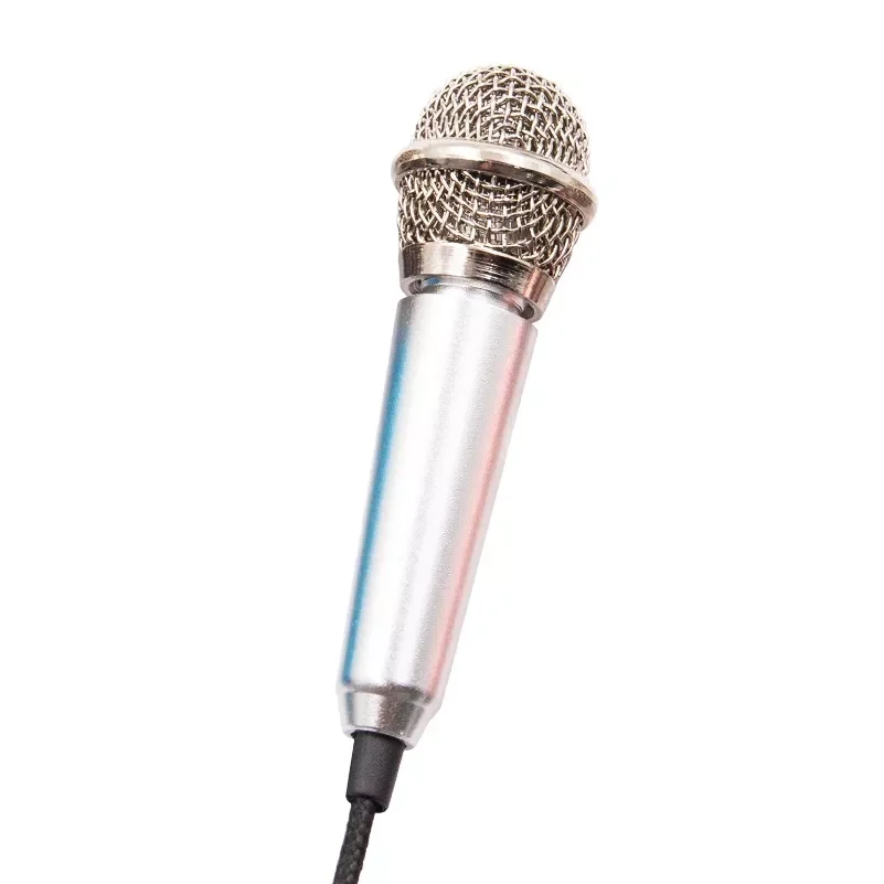 

New in Phone Microphone Handheld Mic 3.5mm Stereo Studio Karaoke Condenser Microphone For Phone Computer Mini Phone Mic In Stock