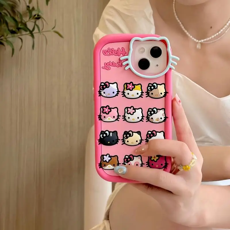 

Чехол для телефона Kawaii Sanrio HelloKitty мультфильм для iPhone 14 13 12 11 Pro Max Mini Xs Xr X 8 7 6S 6 Plus аниме силиконовый мягкий чехол