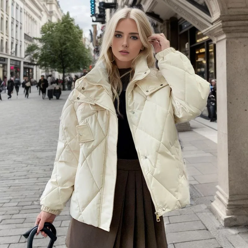 

Женская зимняя свободная парка из хлопка, модель 2023 года