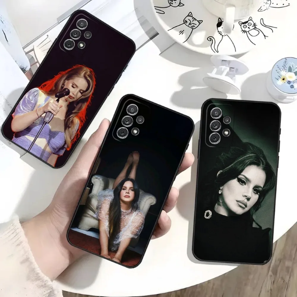 Singer L-Lana Del Rey Phone Case For Samsung S25 S24 S21 S22 S23 S30 Ultra S20 Plus Fe Lite Note 10 9 5G Black Soft Shell