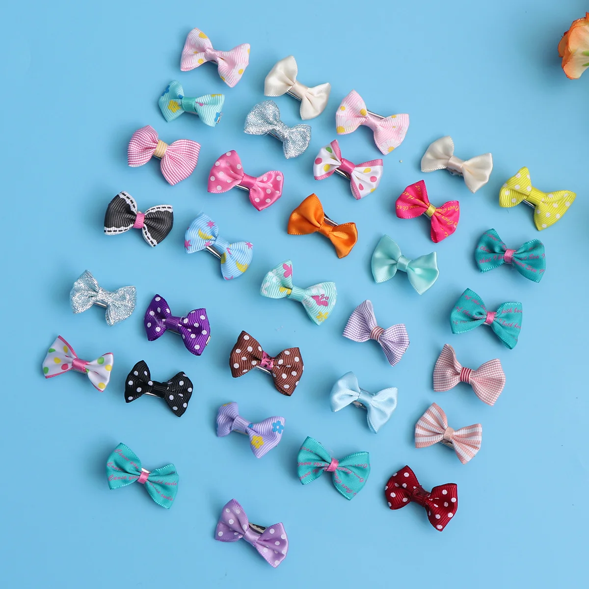 

30 Pcs Girl Hair Clips Dog Hair Clips Small Dogs Girl Scrunchies Cat Hair Clip Kids Barrettes Hair Elastic Pet Hair Bands Puppy