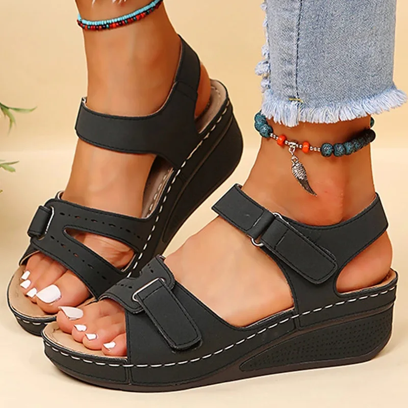 

Sandals Women Summer 2022 Heels Sandals Summer Wedges Shoes For Women Platform Sandalias Mujer Elegant Medium Heel Shoes Women