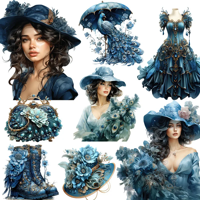 Синяя наклейка Victoria Peacock сделай сам скрапбукинг альбом мусорный журнал