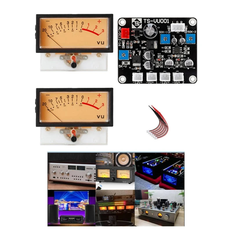 

VU Ammeter DB Gauge Flat Discharge Power Mixer with Power Meter Driver Board