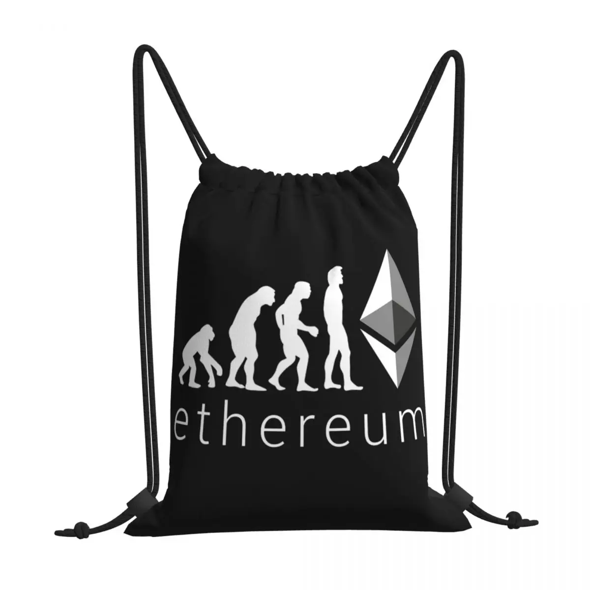 

Ethereum Evolution Cryptocurrency Miners Drawstring Bags Gym Waterproof Storage Organize Bundle Pocket Rope Bag