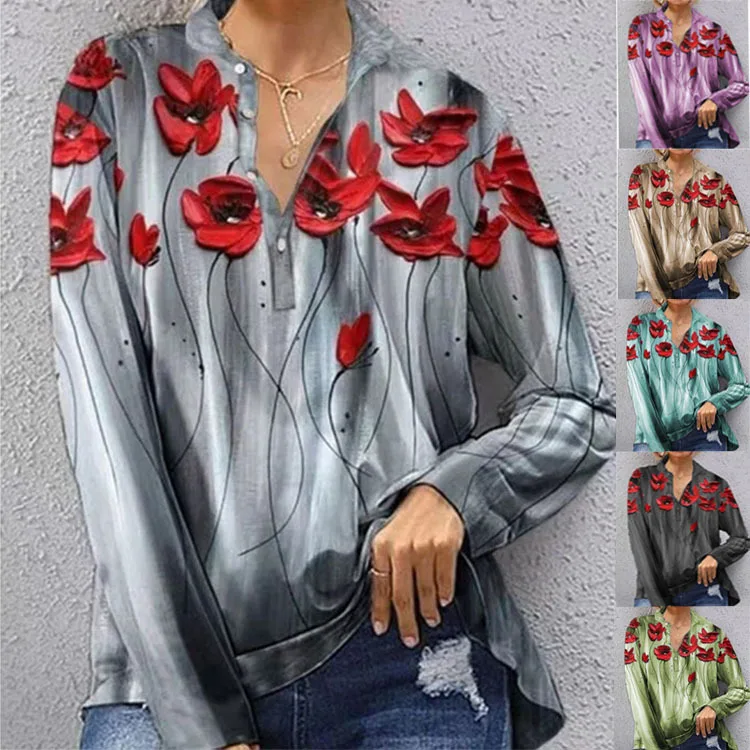 

Spring 2022 New Top Women's 3D Print Long Sleeve T-shirt Women Female Fashion Casual Tops Lady All-match Shirts Autumn Clothing