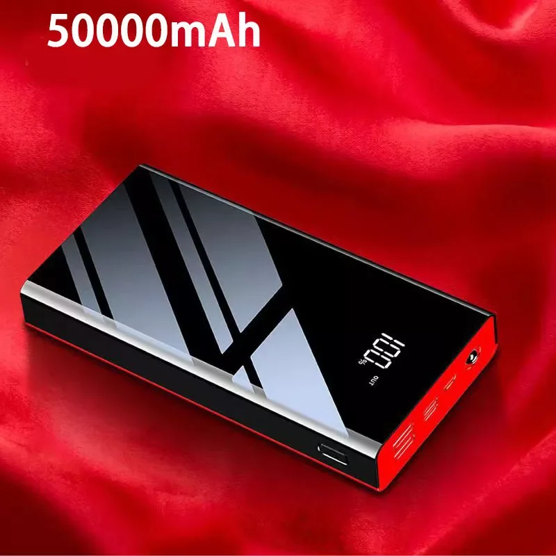 

2022 new power pack 50000 MAH, equipped with 20W PD fast charging power pack, portable battery charger poverbank, suitable for i