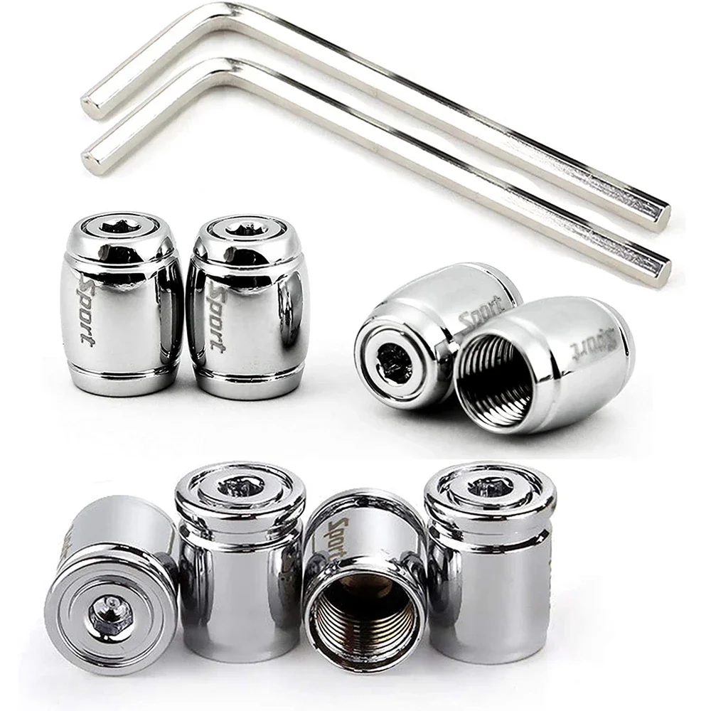 

8-шт. Фиксирующие колпачки для клапанов шин, противоугонные алюминиевые колпачки для штока клапанов шин для автомобилей, внедорожников, велосипедов и велосипедов, грузовиков, мотоциклов