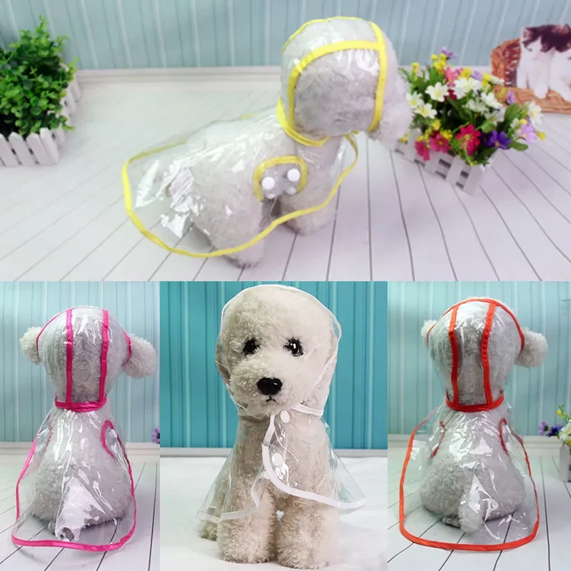 

Transparent Raincoats XS-XL Dog Raincoat Spring Summer Rain Coats Dog Light Clothes Pet Accessories Puppy Rain
