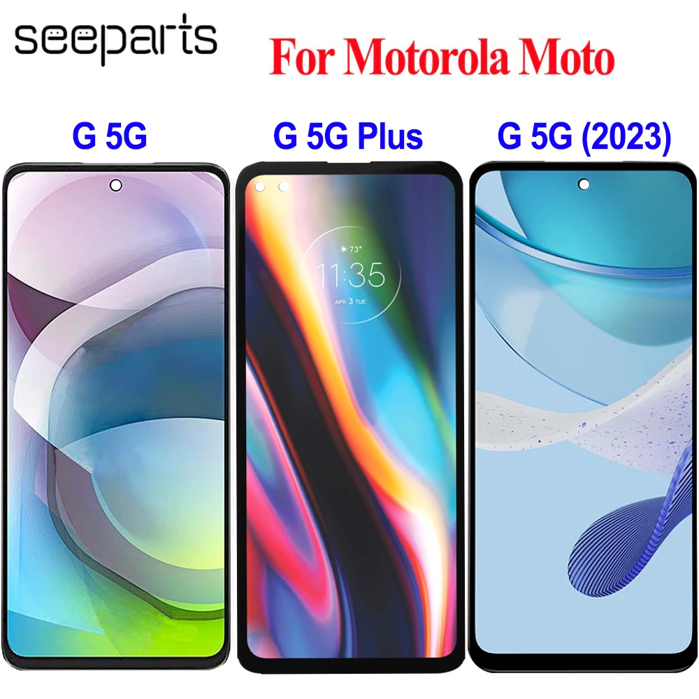 ЖК-дисплей с сенсорным экраном и дигитайзером в сборе для Motorola Moto G 5G Plus XT2075