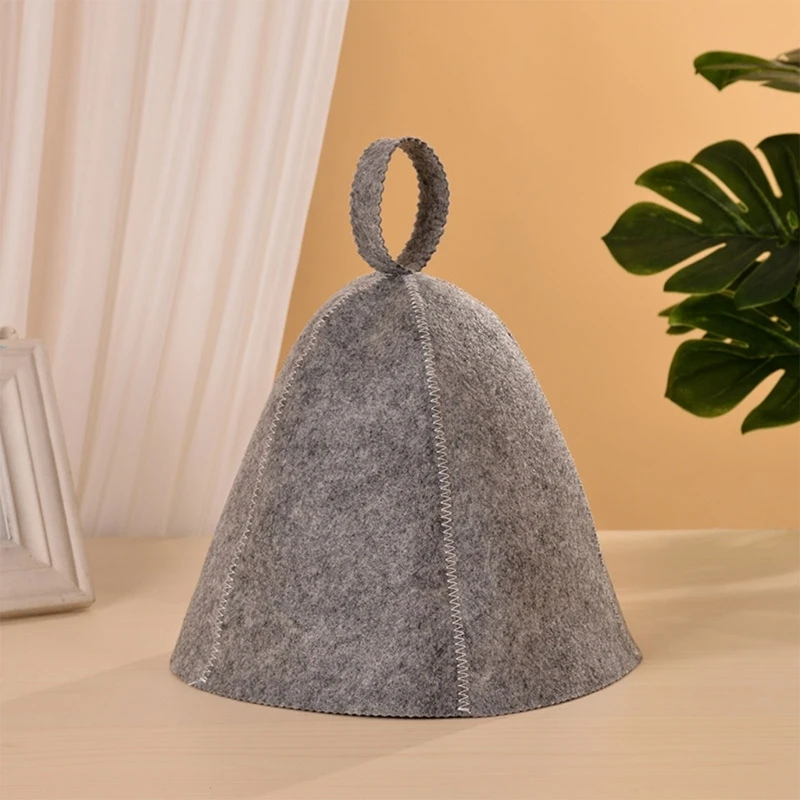 

Wool Felt Sauna Hat Thicken Absorbed Protective Hats Ornament Decor Supplies