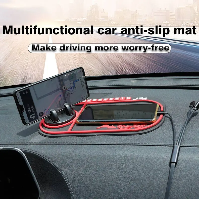 

4 In 1 Mutilfunctional Non-slip Mat Sticky Silica Gel Anti-slip Pad GPS Stand Mobile Phone Car Holder Auto Gadgets for Dashboard