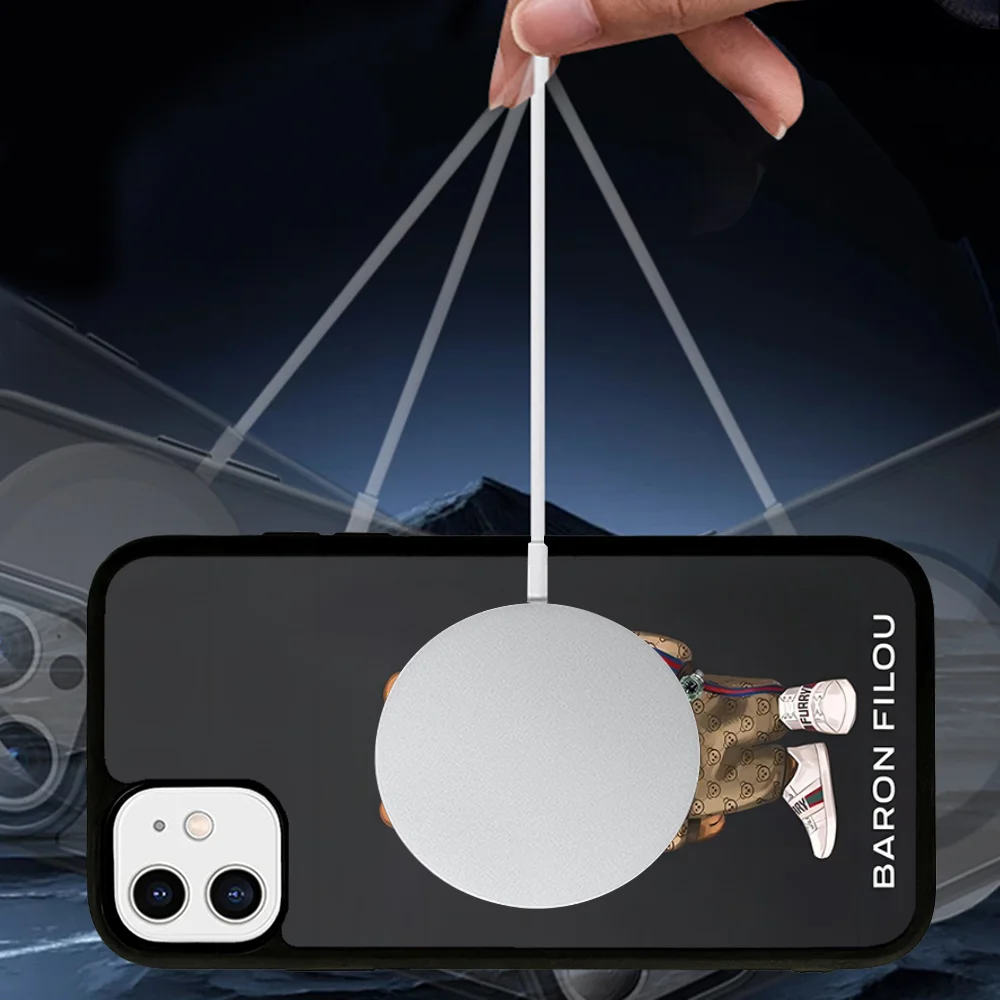 Модный чехол для телефона B-Baron F-Filou Bear Magesafe с магнитной беспроводной зарядкой iPhone