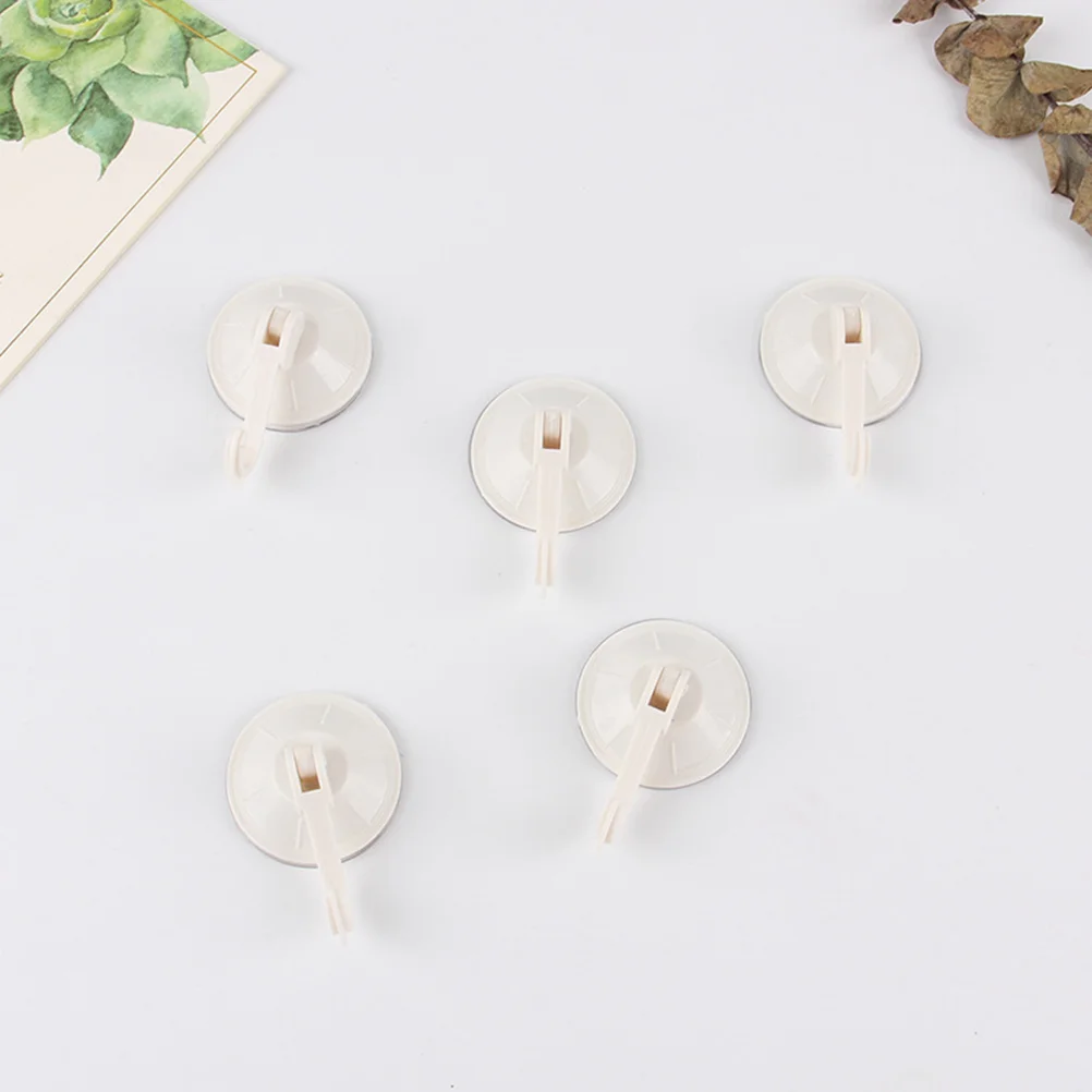 

5pcs Suction Cup Hooks Removable Vacuum Holder for Restroom Bathroom and Kitchen Towel Hanger Storage