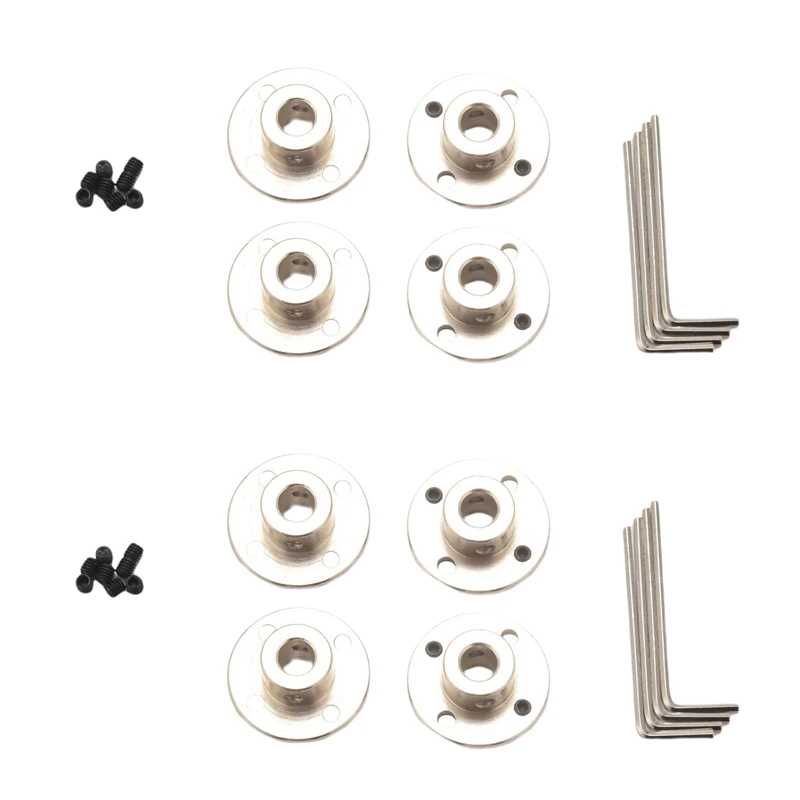 

8Mm Flange Coupling Connector, Rigid Guide Steel Model Coupler Accessory, Shaft Axis Fittings(8 Pack)