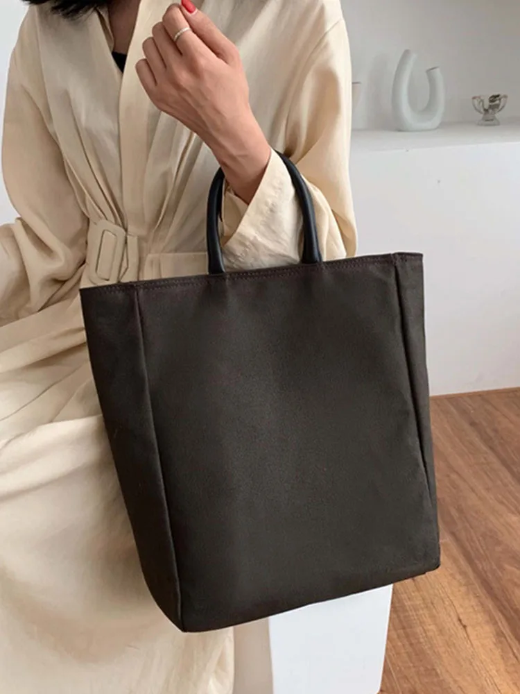 

Chuwanglin Vintage Women Handbag Fall New Simple Fashion Vegan Canvas Casual Totes Bag Large Capacity Shopping Bags 624A1335