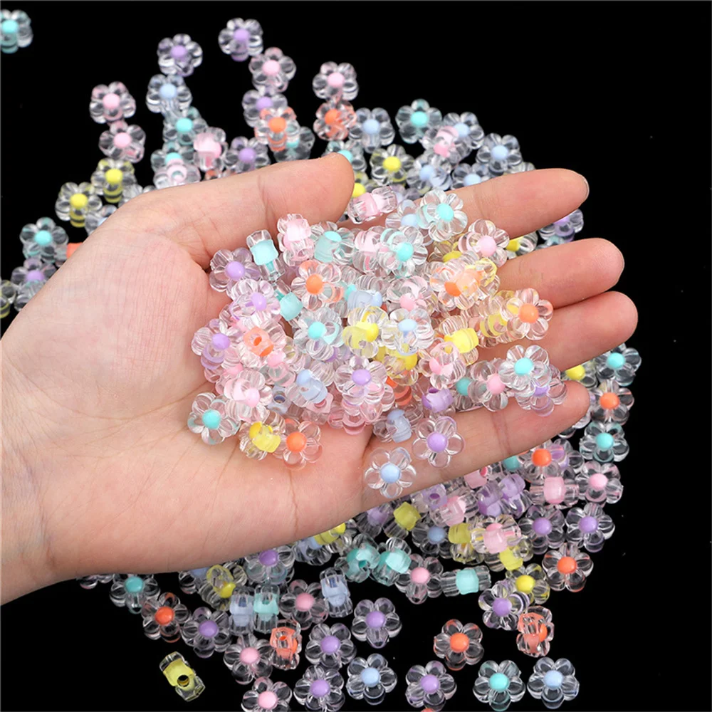 

Acrylic transparent matte five petal plum blossom diy hair accessories headband hair loop handmade hair accessories