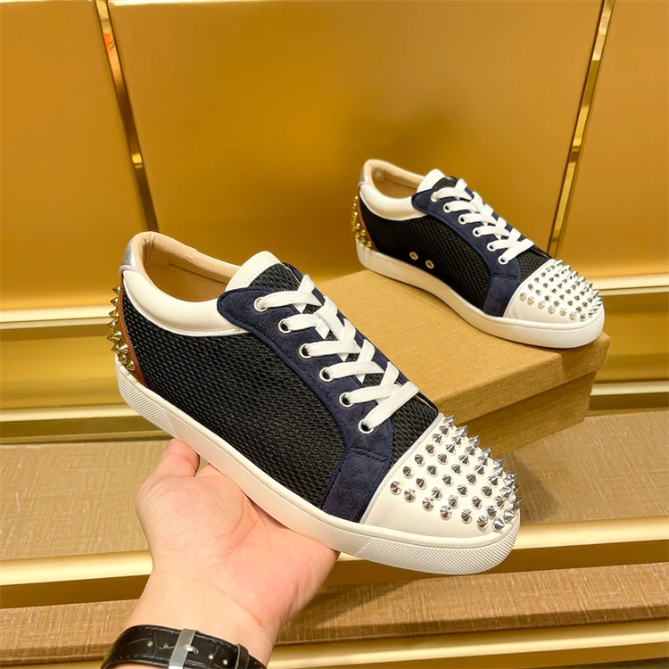 

Luxury shoes, red bottom shoes, men's shoes, rivets, low-top leather, all-match casual sneakers