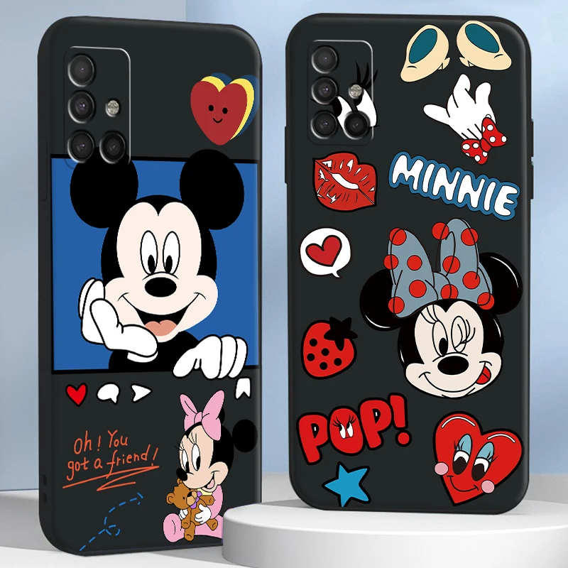 

Disney Mickey Minnie Phone Cases For Samsung A51 A52 A71 A72 4G 5G TPU Back Cover Shell Original Smartphone Carcasa Funda