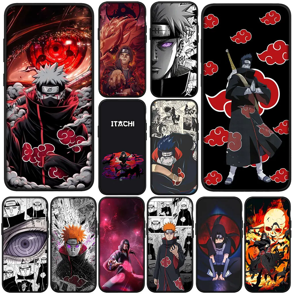Фото Чехол для Xiaomi Redmi Note 12 10 11 9 8 Pro 10C 12C 9T 9A Note11 Note12 5G 4G с изображением персонажей Наруто: Саске, Итачи, Кисаме №2