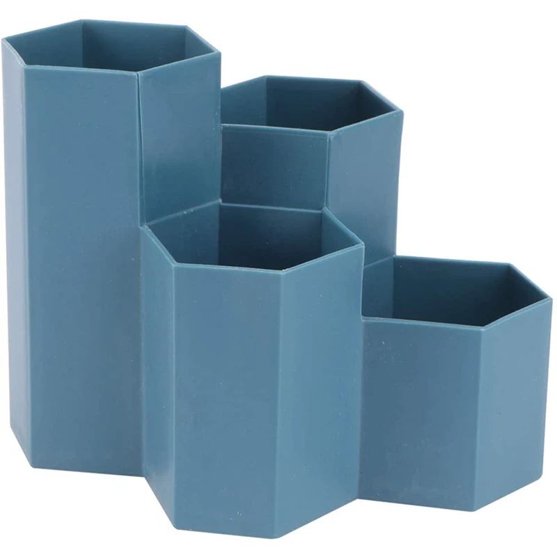 

Office Stationery Hexagonal Desk Storage Box 4-Grid Stationery Classification Container Office Home Decoration Gifts