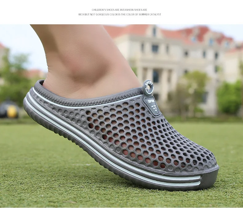 

2022 Summer Breathable Semi Slippers Men Women Outdoor Baotou SANDALS Couple style BEACH Flip Flops Men's Casual Sandals