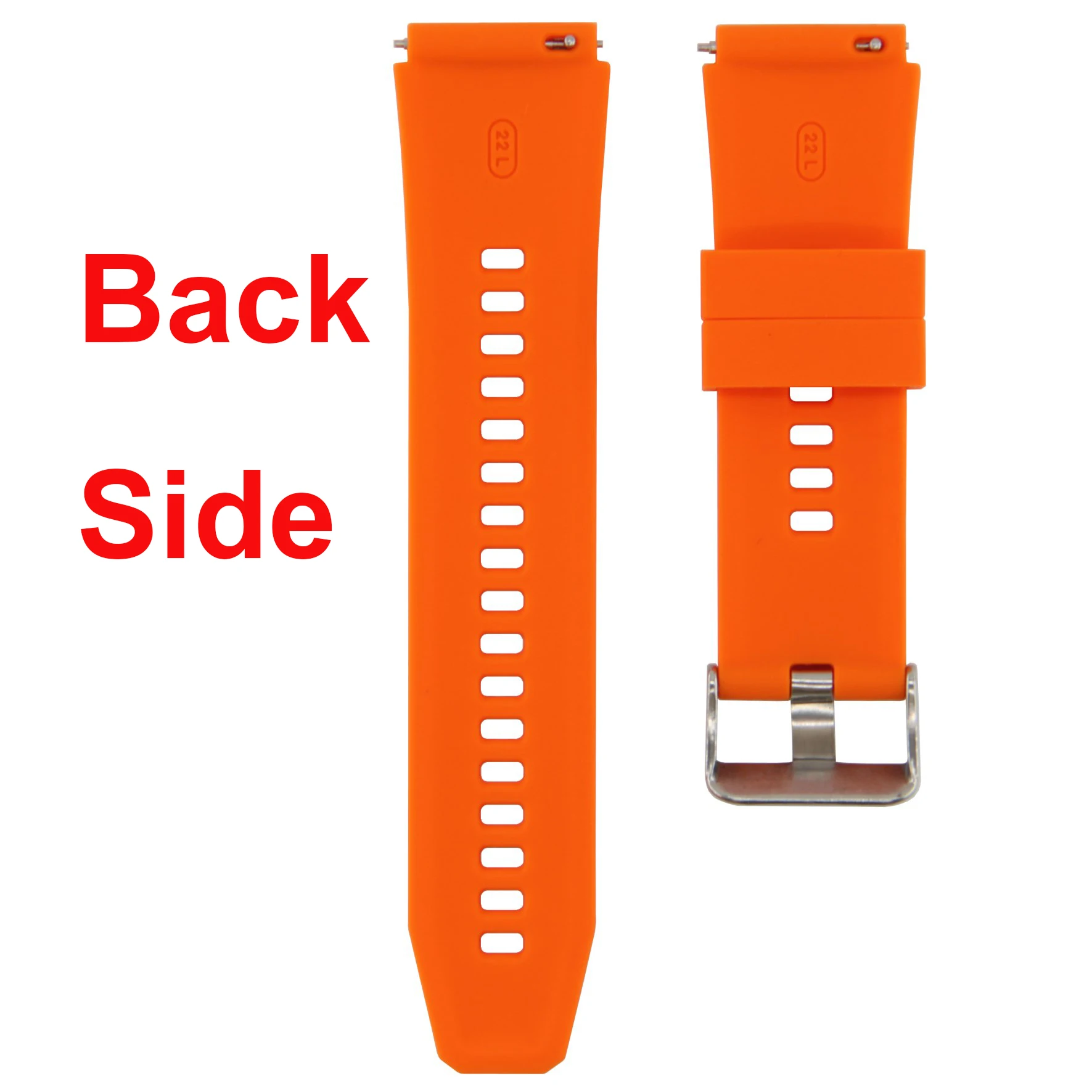 22mm Silicone Universal Leather Grain Watch Strap Band For Huawei Garmin Samsung Universal Replacement Band Smart Sport Watch