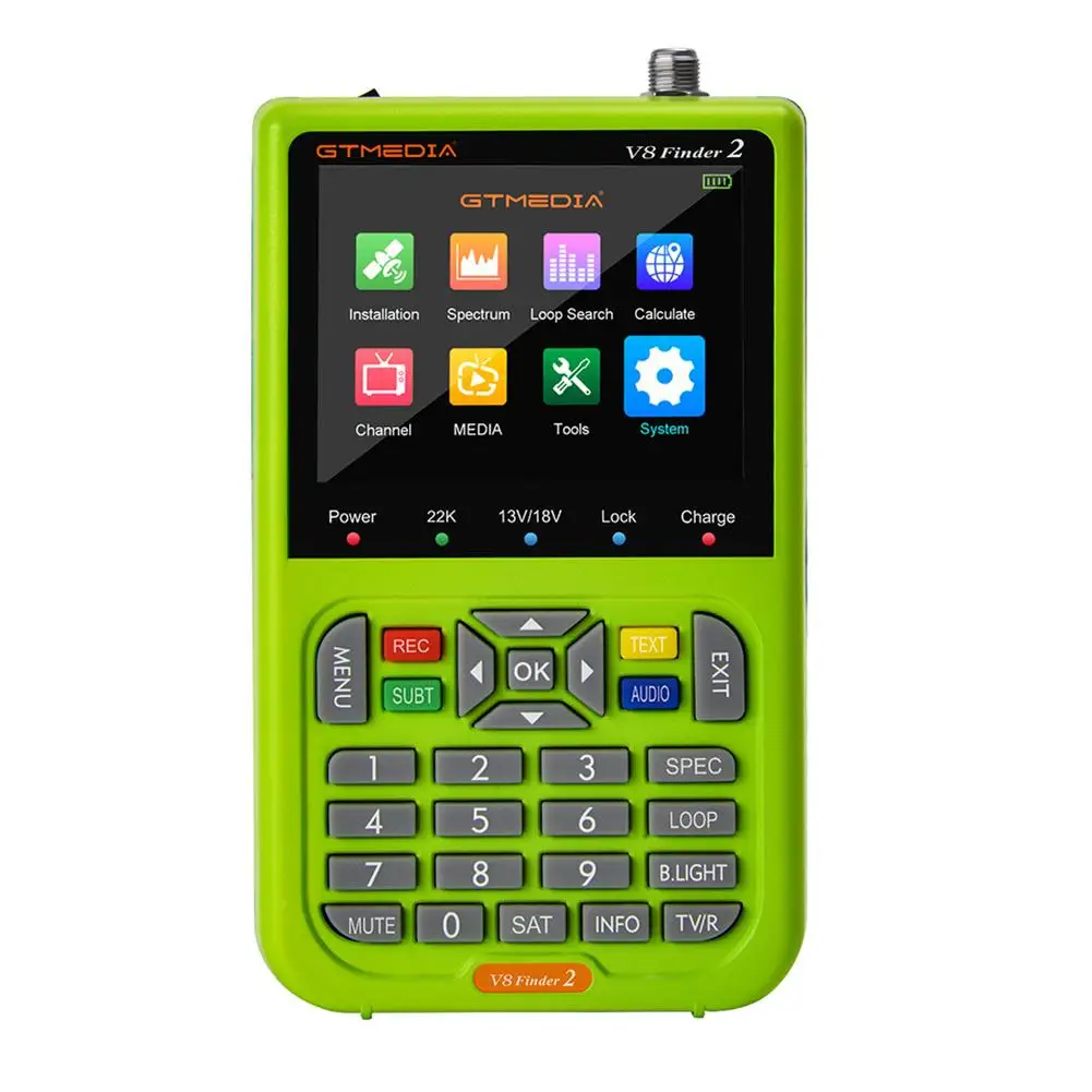 

S2 Digital Satellite Finder Type-C Rechargeable Signal Receiver Freesat 1080p Hd V8 Finder2 Meter Dvb-S Star Finder