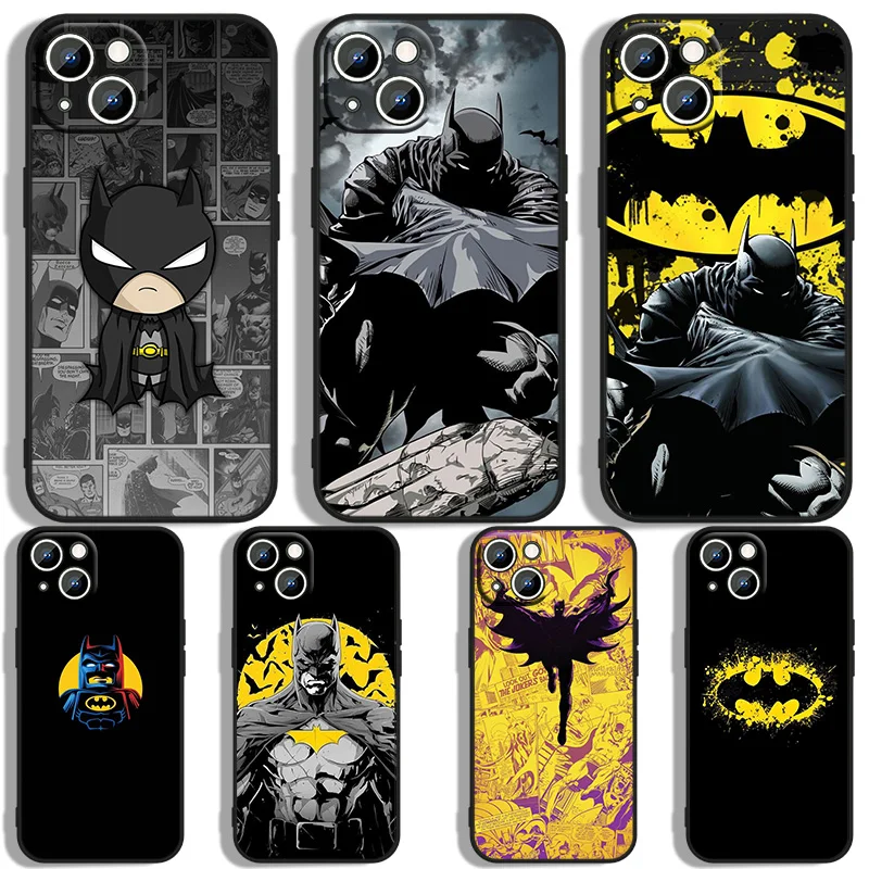 

B-batmans Superhero Phone Case For Apple iPhone 14 13 12 11 XS XR X 8 7 6 6S 5 5S SE Pro Max Plus mini Black Cover