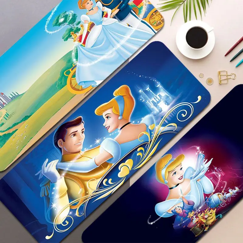 

Disney Cinderella Non-slip Lockedge Desktop Desk Mat Kawaii Gaming Accessories Students Writing Pad Deskpad Home Decor