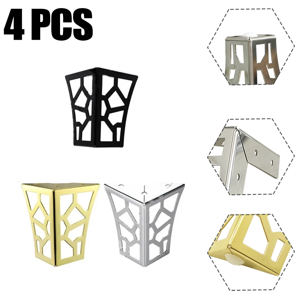 

4PC Iron Furniture Legs 3.15/3.93Inch Cabinet Foot Sofa Table Cabinet Stands Feet Replacement Legs With Screws