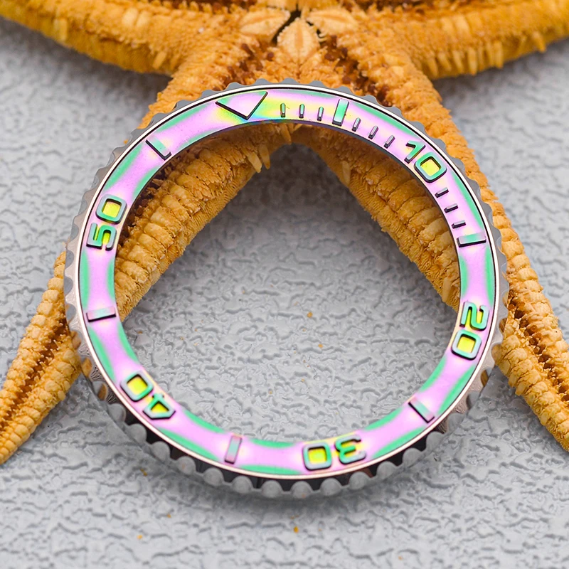 Mod 38mm Flat Copper Watch Bezel Insert Rings Inner Diameter 31.5mm Fits Seiko SKX007 SKX009 SRPD Diving Watch Case Parts