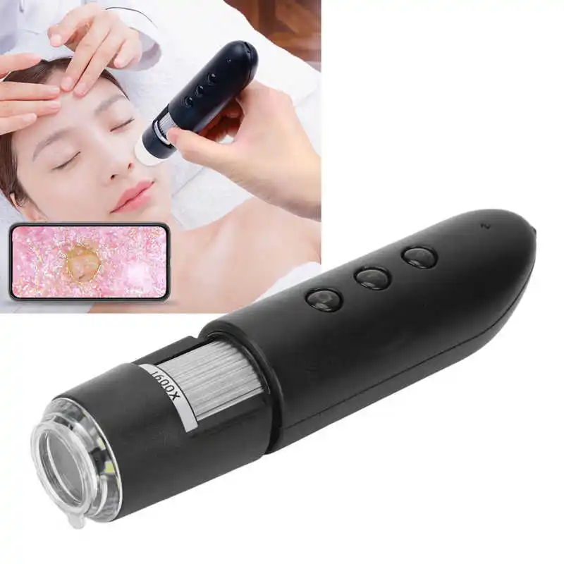 

Digital Microscope Wireless WIFI 1600X Super HD Handheld Microscopes Electronic Detector for Scalp Hair Follicle Facial Skin