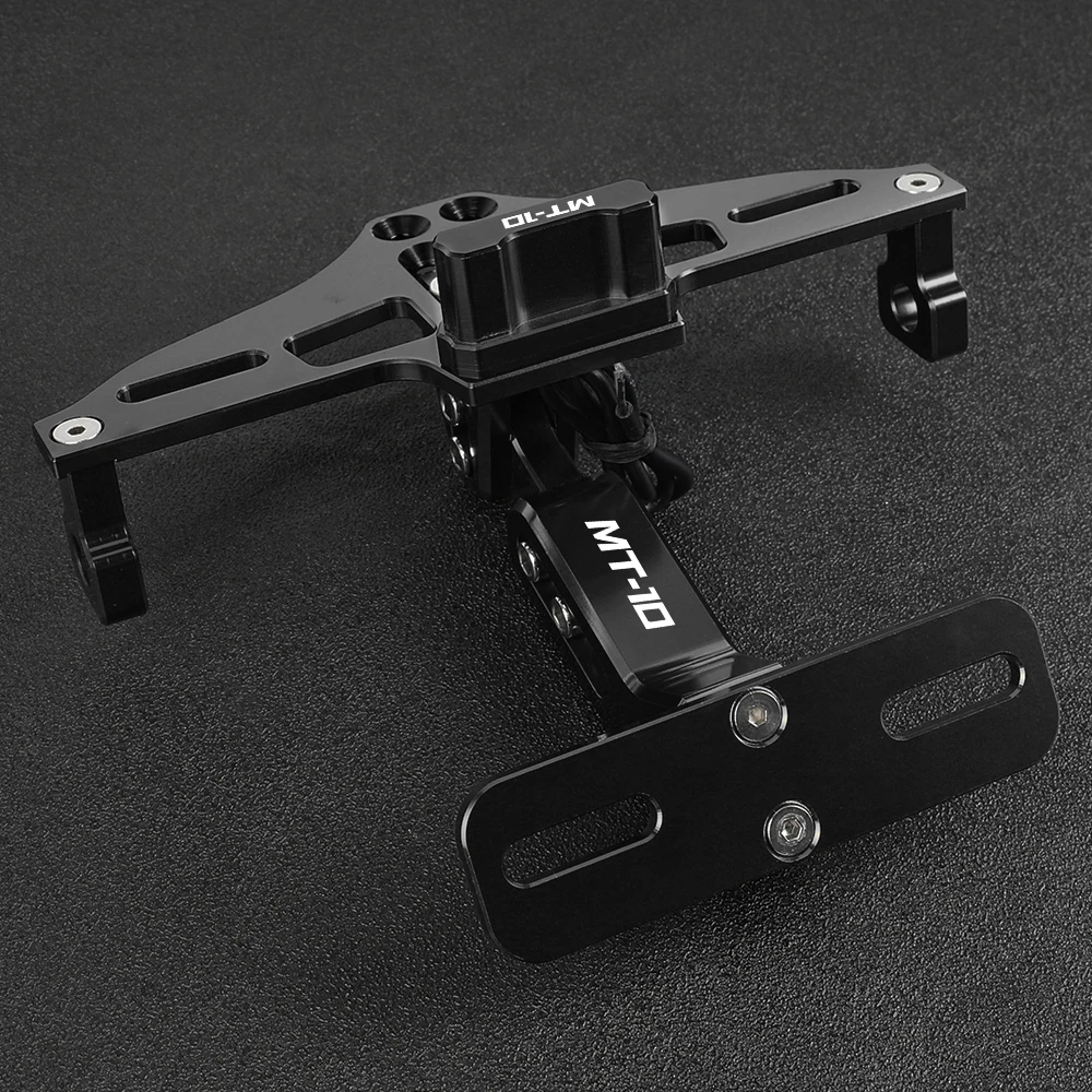

For Yamaha MT10 MT 10 MT-10 2016 2017 2018-2023 Fender Eliminator Adjustable License Plate Holder Bracket LED Plate Holder Frame