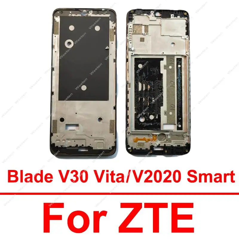 Передняя рамка ЖК-дисплея для ZTE Blade V30 Vita 8030 V2020 Smart 8010, передняя крышка корпуса, средняя рамка, детали для замены