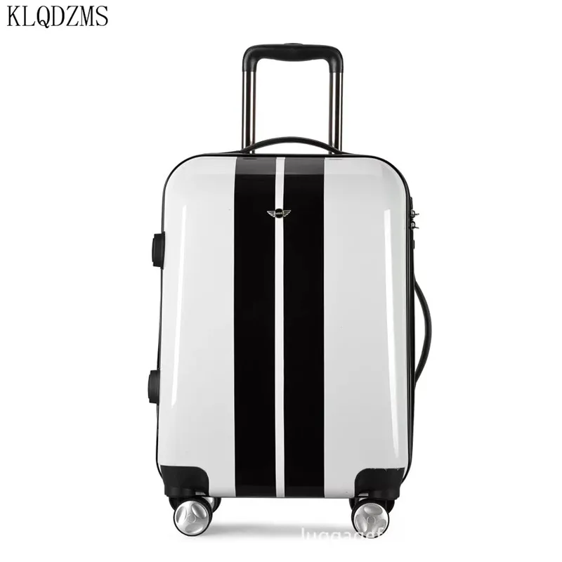 

KLQDZMS 20 Inch Mini Children's Navy Style Suitcase Kids' Cute Boarding Suitcase Women'S Portable Spinner Rolling Luggage