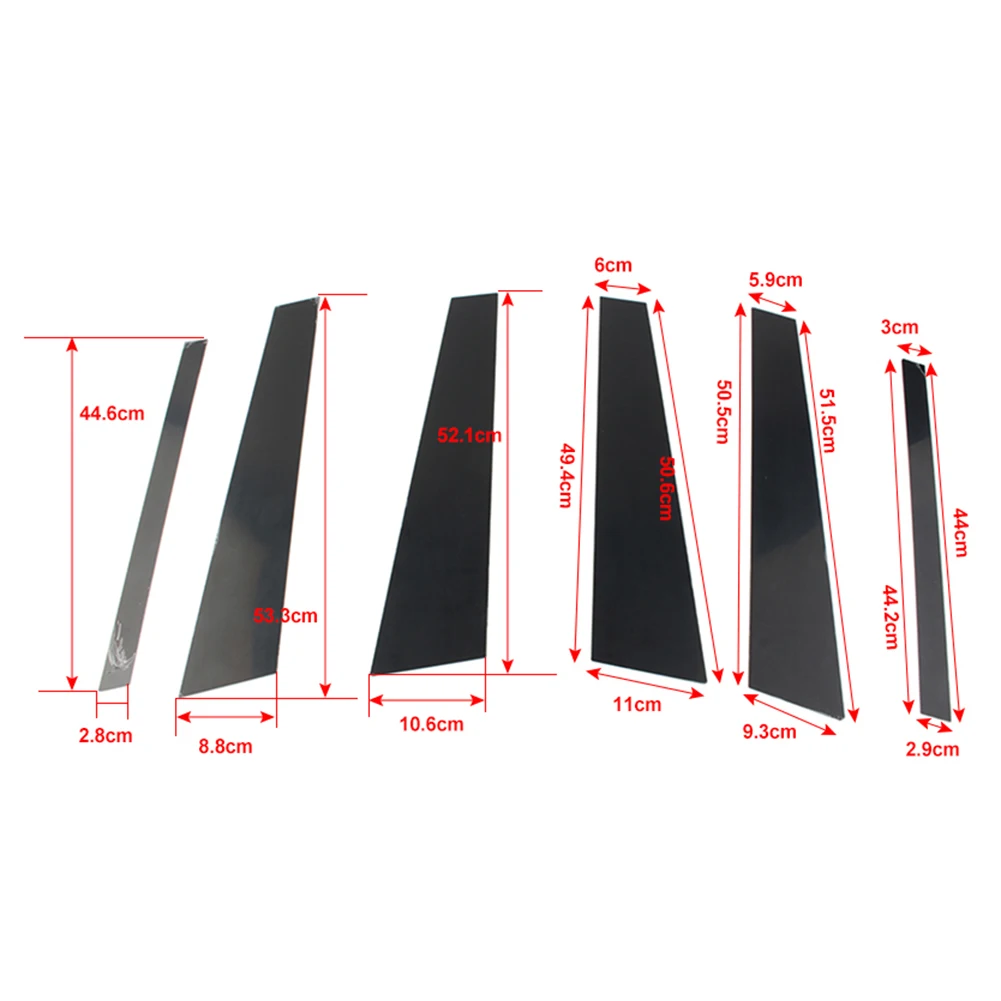6 шт. глянцевая черная колонна для дверей автомобиля окна B C стойки накладки BMW X7 G07