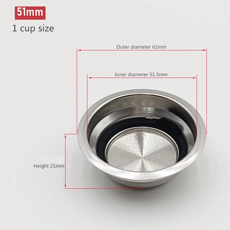 

Корзина для фильтра 51 мм нержавеющая сталь для Delonghi