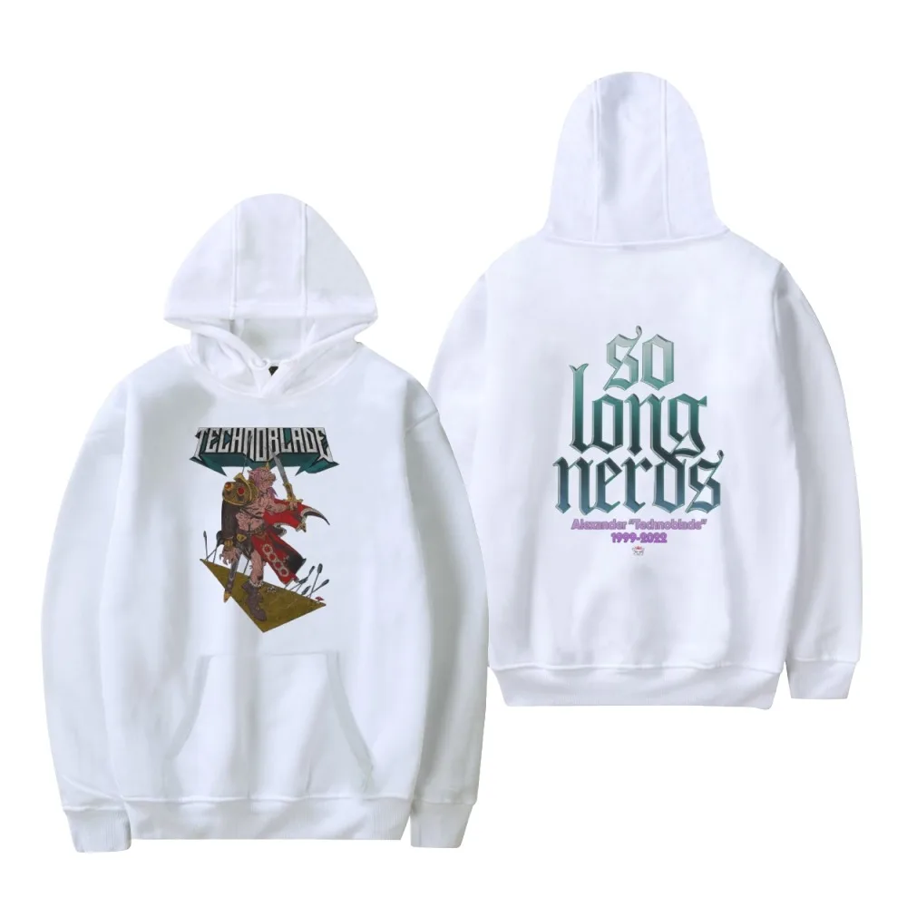 

Merch Technoblade Never Dies So Long Nerds Hoodie Unisex Long Sleeve Hoodie Women Men Hooded Sweatshirt Rest in Peace Clothes