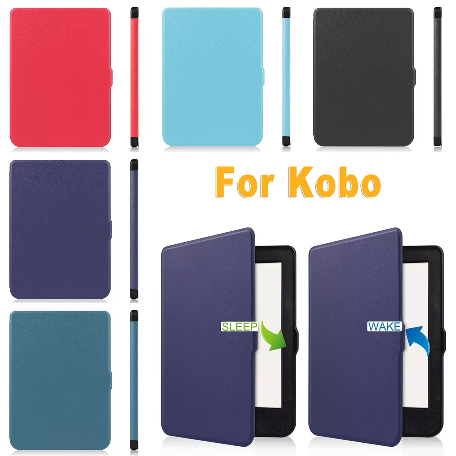 

Slim Case for Kobo Clara HD 6 Inch Ebook N249 Kobo NIA 2020 Smart Protective Shell Auto Sleep/Wake Cover PU Leather Reader Skin