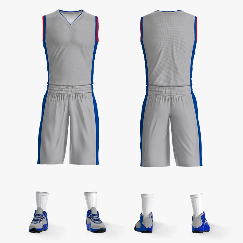 Blank Full Sublimation Basketball Sets For Men Custom Name Number Logo Printed Jerseys Shorts Quick Dry Training Tracksuits Male