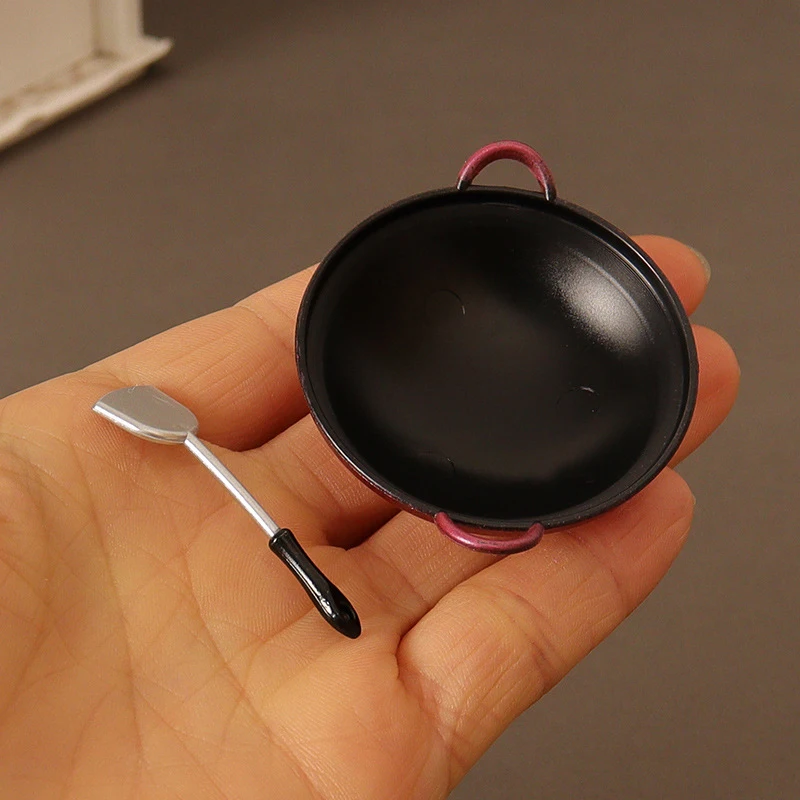 1/12 Весы Миниатюрный Кухонный Горшок Для Кукольного Домика Набор Посуды